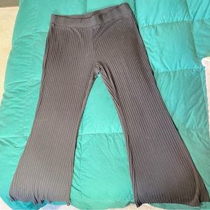 H&M Stretch Ribbed Flare Pants